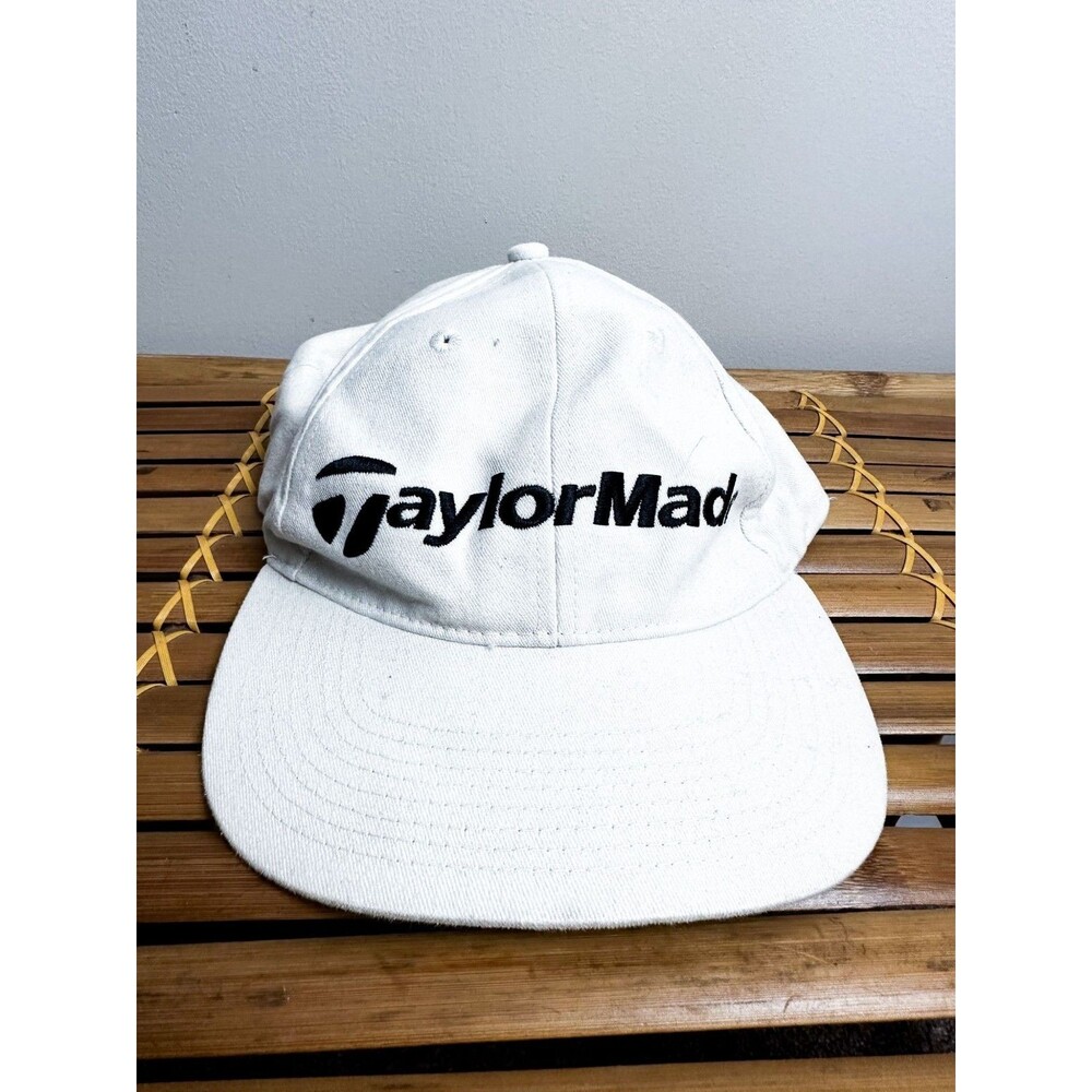 Taylor Made Golf Baseball Cap Hat White Black Logo